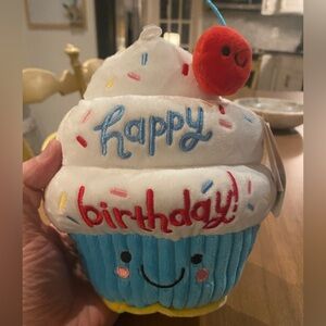 American Greetings Happy Birthday Cupcake Plush 7” NWT